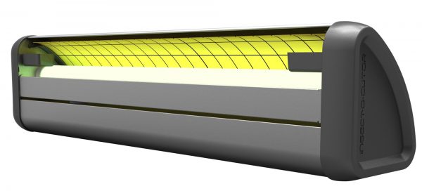 UV INSECT AND FLY LIGHT WITH GLUE BOARDS FOR ATTRACTING AND KILLING FLIES IN KITCHENS AND RESTAURANTS.