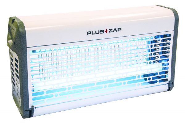 UV INSECT AND FLY LIGHT WITH ELECTRIC ZAPPER FOR ATTRACTING AND KILLING FLIES IN BARNS AND INDUSTRIAL SHOPS.